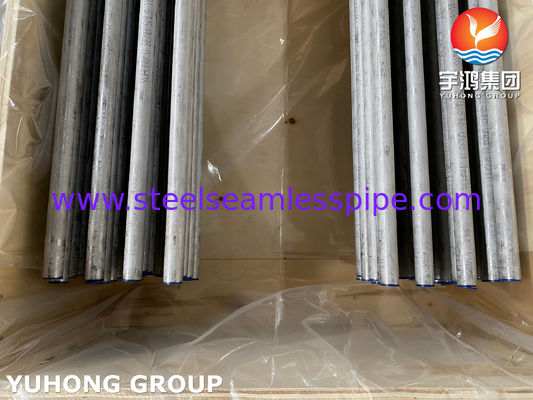 ASME SA789 S32205 หลอดแลกเปลี่ยนความร้อนแบบไร้ผิวเหล็กแบบย้อนหลัง