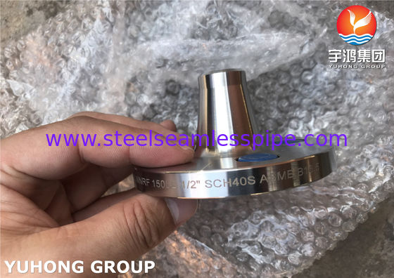 ASTM A182 F316L B16.5 โลหะไร้ขัด สะพายคอ RF Forged Flange สําหรับการบําบัดน้ํา