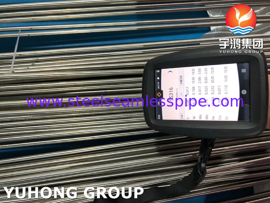 ASTM A270 TP316L ท่อสุขอนามัย SS austenitic ไม่มีสาย