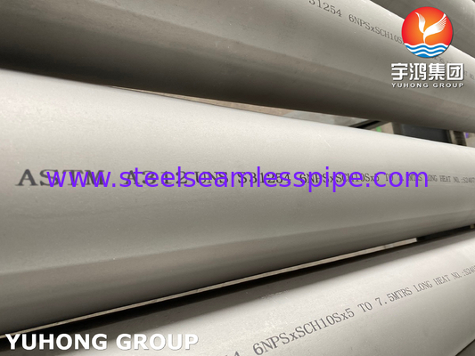 ASTM A312 UNS 31254 ท่อเหล็กดัดเหล็ก austenitic ไม่มีรอย