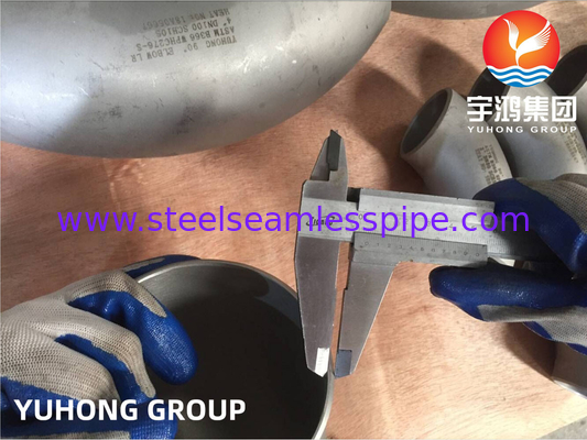 Hastelloy C276 ASTM B366 N10276 นิเคิลสแตนเลสเหล็กสแตนเลส ท่อบัตท์เวลด์9