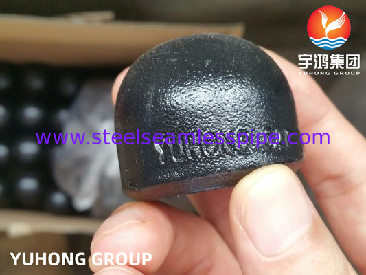 ASTM A234 WPB ปิดปลาย Cap การติดตั้งท่อ Buttweld สแตนเบอร์คาร์บอน