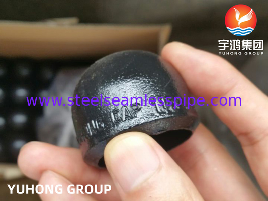 ASTM A234 WPB ปิดปลาย Cap การติดตั้งท่อ Buttweld สแตนเบอร์คาร์บอน