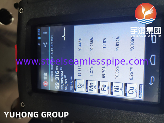 ASTM A182 / ASME SA182 F316L อะไหล่แลกเปลี่ยนความร้อนจากท่อเหล็กไร้oxide