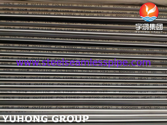 ท่อสแตนเลส ASTM A269 TP316L อบอ่อนแบบสว่าง ขัดเงา 320 Grit