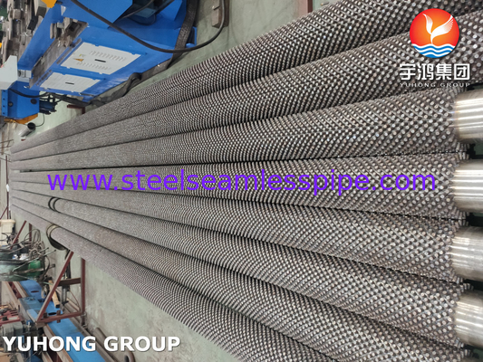 ASTM A335 P5 P9 P11 P22 P91 หลอดปีกเหล็กสแตนเลสสําหรับเครื่องแลกเปลี่ยนความร้อน
