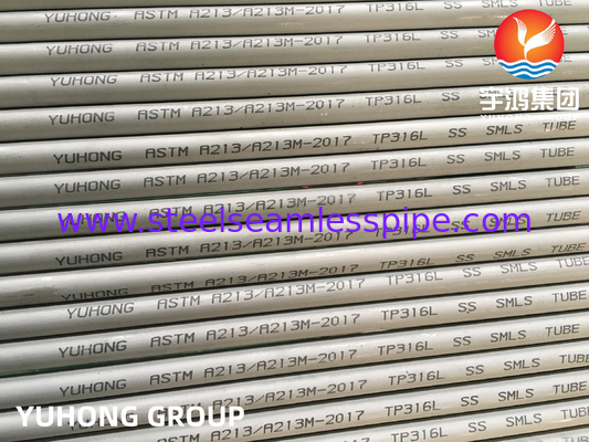 ASME SA213 TP316L 35x2x8000MM ท่อหม้อหม้อหมักที่ใช้สําหรับเครื่องแลกเปลี่ยนความร้อน