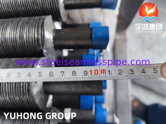 ท่อเหล็กกล้าคาร์บอน ASTM A179 พร้อมครีบ G ฝัง + ครีบ AL 1060 สำหรับเครื่องอุ่นอากาศ