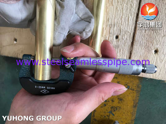 ASME SB111 C44300 ท่อทองแดงอามิเรลตี้ O61 ปลายเย็นสําหรับเครื่องแลกเปลี่ยนความร้อน