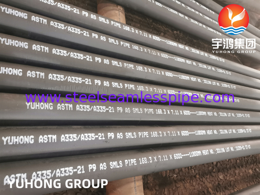 ASTM A335 P9 ท่อเหล็กสแตนเลสไร้รอยสําหรับโรงไฟฟ้า