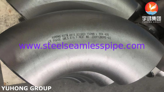 ASTM A815 S31803 เสาเหล็กแบบย้อนหลังปั่น 90 องศา9