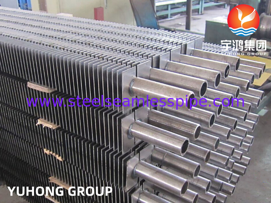 ท่อครีบสี่เหลี่ยมชนิด HH เหล็กกล้าคาร์บอน ASTM A192 สำหรับประหยัดพลังงานในหม้อไอน้ำ