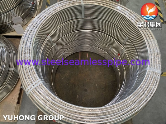 ASTM A269 TP316/316L สแตนเลส ท่อแลกเปลี่ยนความร้อนสอยกระจก สดใส