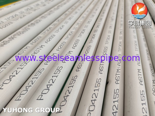 ASTM A269 TP304 ท่อเหล็กไร้สแตนเลสไร้สาย ท่อที่ถูกลมและถูกลม