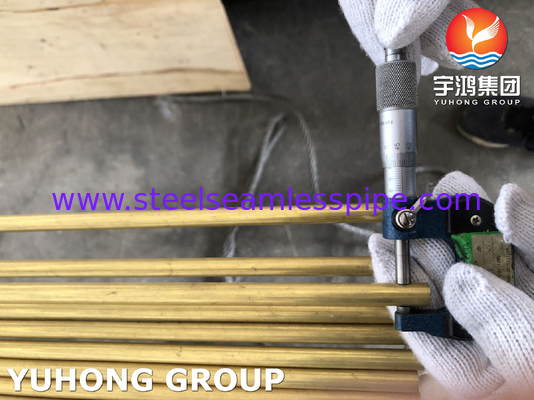 ASME SB111 C70600 C68700 C71500 C44300 ท่อไร้รอย 100% HT 15.88 X 1.24 X 6096MM