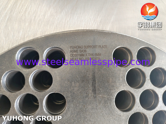 ASME SA36 แผ่นรองรับที่มีคุณสมบัติกลไกสูงสําหรับการออกแบบเครื่องแลกเปลี่ยนความร้อน