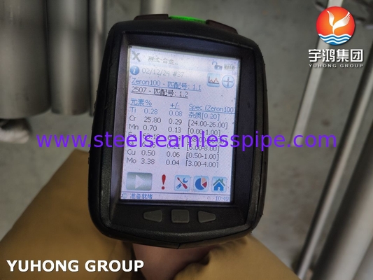 ท่อเหล็กไม่มีรอยต่อ Super Duplex ASTM A790 UNS S32750 ทนกรด