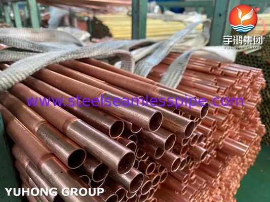B111 C70600 เครื่องทําความเย็นอากาศ Tube ปีกต่ํา ทองแดง นิเคิล สังกะสีสําหรับเครื่องแลกเปลี่ยนความร้อน