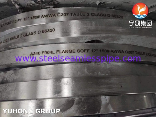 ASTM A240 F904L 1.4539 AWWA C207 SOFF แฟลนจ์สําหรับระบบท่อ