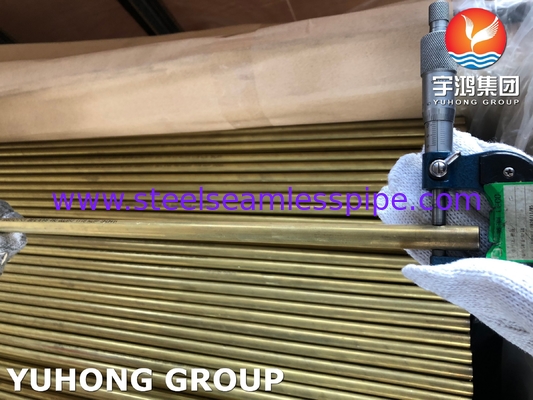 ASTM B111 C68700 / CuZn20Al2 ท่อทองแดงอลูมิเนียมไร้รอยสําหรับเครื่องแลกเปลี่ยนความร้อน