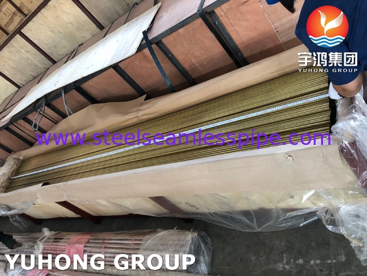 ASTM B111 C68700 / CuZn20Al2 ท่อทองแดงอลูมิเนียมไร้รอยสําหรับเครื่องแลกเปลี่ยนความร้อน