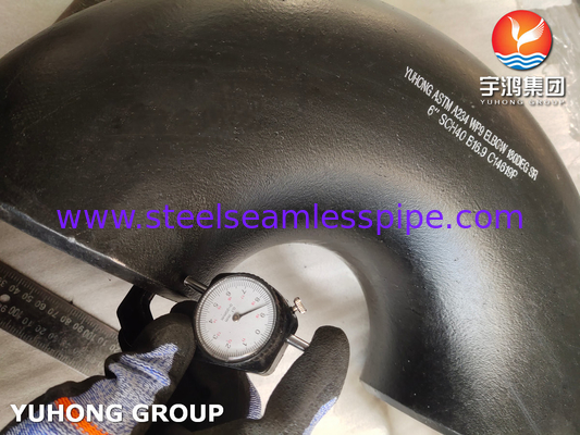 สายสแตนเลส Buttweld Fitting ASTM A234 WP9 180 องศา SR Elbow B169