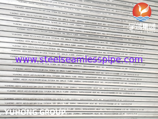 ASTM A213 TP304 เครื่องแลกเปลี่ยนความร้อนและท่อเตาที่ไม่มีรอยต่อจากสแตนเลส