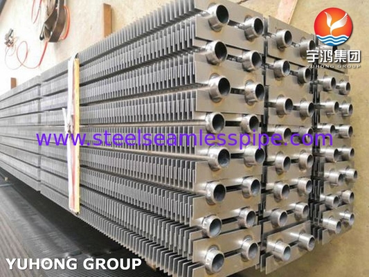 H ประเภท Fin Tube สแตนเลส Square Fined Tube สําหรับ Economizer