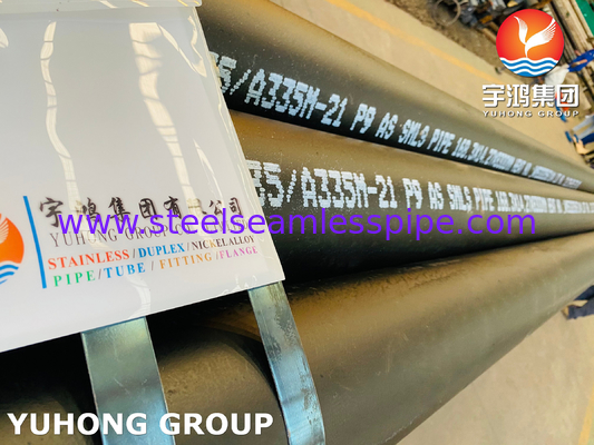 ASTM A335/ ASME SA335 P9 หลอดเหล็กสแตนเลสไร้รอย หลอดเตาไฟ