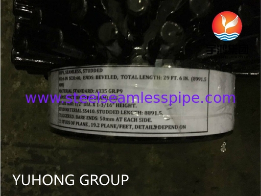 ท่อแบบโอวาลแบบปัดทราย HFW ASTM A335 P9 ท่อที่มีสต๊อปสําหรับการปั่นความถี่สูง