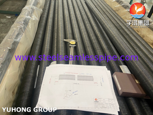 ASME SA179+หลอดปีกอัลลูมิเนียมที่ติดตั้งสําหรับเครื่องเย็นอากาศ / เครื่องแลกเปลี่ยนความร้อน