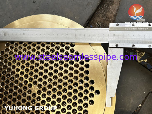 ทองเหลืองเรือ C46400 ใบท่อ B171 Cuzn36sn1 สําหรับเครื่องแลกเปลี่ยนความร้อนทางทะเล