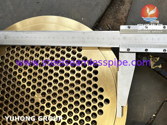 ทองเหลืองเรือ C46400 ใบท่อ B171 Cuzn36sn1 สําหรับเครื่องแลกเปลี่ยนความร้อนทางทะเล