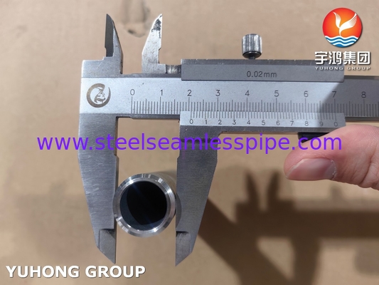 ASME B36.10 ท่อปิ๊บ ASTM A790 UNS S31803 ทองเหลืองแบบย้อนแบบไร้สาย