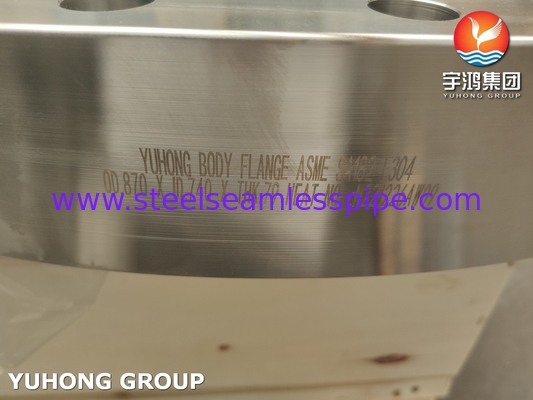 B16.5 ASTM A182 / ASME SA182 F304 แฟลนจ์ตัวเหล็กไร้ขัด