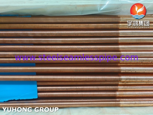 ASTM B111 UNS C12200 ท่อทองแดงไร้รอย แลกเปลี่ยนความร้อน ท่อปีกต่ํา