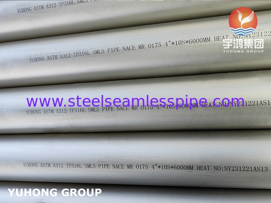 ASTM A312 TP321 / S32100 ท่อไร้รอย NACE MR0175 / ISO 15156 ยอมรับ
