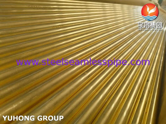 ASTM B111 C44300 O61 ท่อทองแดงอามิเรลตี้ ท่อแลกเปลี่ยนความร้อนทองแดงที่ไม่มีรอยต่อ