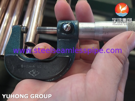 ASTM B111 C70600 ท่อผสมน้ําทะเลอุ่นอ่อน O61 ทองแดง นิเคิล