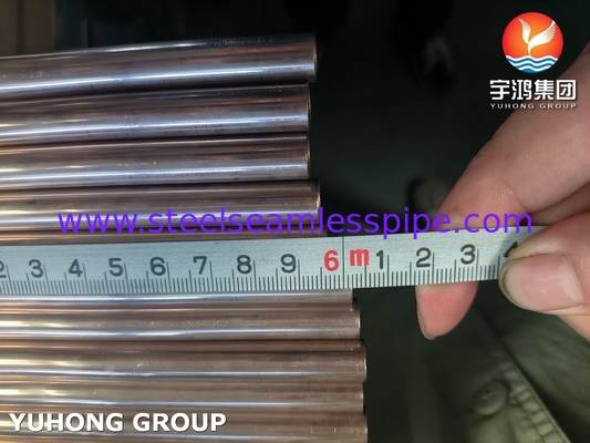 ASTM B111 C70600 ท่อสกัดทองแดงสําหรับโรงงานปรับความร้อน