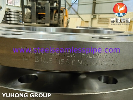ASTM A105 / A105N สแตนเลสคาร์บอนสลิสบนฟลานจ์ ASME B16.5 ฟลานจ์ SORF ที่โกง