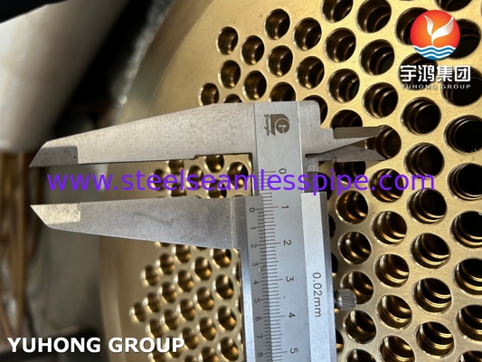 ASTM B171 C46400 กระดาษท่อทองแดงทัพเรือสําหรับเครื่องแลกเปลี่ยนความร้อนและเครื่องปั่น
