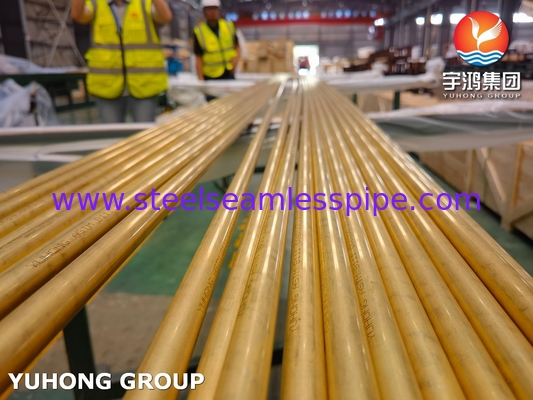 ASTM B111 ASME SB111 C68700 หลอดทองแดงอลูมิเนียมสําหรับเครื่องแลกเปลี่ยนความร้อน