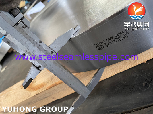 ASME SA266 GR 2 คาร์บอนสแตนเลส ดิสก์และวงแหวนสําหรับเครื่องแลกเปลี่ยนความร้อน