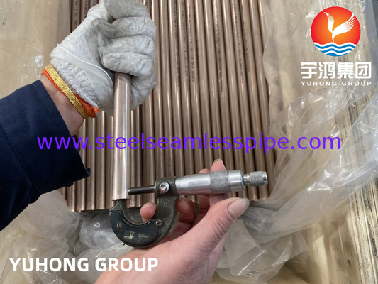 ท่อไร้รอยเหล็ก ASTM B111 C68700 C70600 C44300 C1200 สําหรับเครื่องแลกเปลี่ยนความร้อน เครื่องบดอากาศ เครื่องทําความร้อน