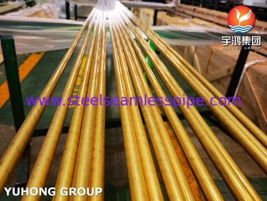 ASTM B111 UNS C68700 หลอดอัลลูมิเนียมทองแดง CuZn20Al2 หลอดแลกเปลี่ยนความร้อน
