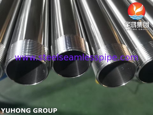 ASTM A270 ท่ออนามัย TP304 ท่อไร้รอยเหล็กไร้ขัดกับปลายเส้น NPT