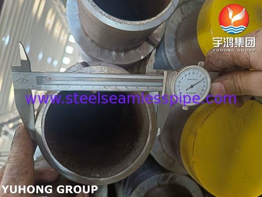 HFW ท่อปีกเรียบแข็ง ASTM A335 P22 ท่อไร้รอยเหล็กสแตนเลสสําหรับไบเลอร์