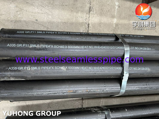 ASTM A335 GRADE P11 ALLOY STEEL SEAMLESS PIPE FOR HEATER RADIANT SECTION สายสว่างของเครื่องอบอุ่น