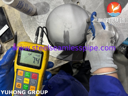 ซุปเปอร์ ดับเพล็กซ์ SAF2507 พวงมาลัยท่อ ASTM A815 WPS UNS S32750 Buttweld Cap